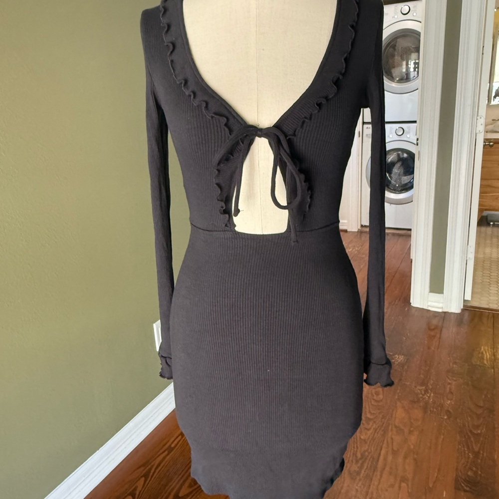Urban Outfitters Black Backless Dress